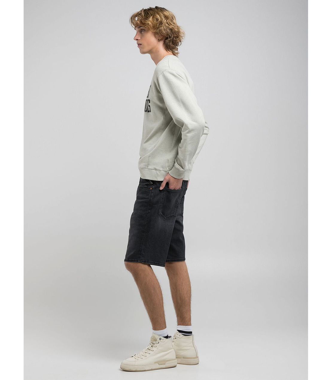 10.5OZ ECO PLUS GROVERデニムショーツ 詳細画像 オフブラック 4